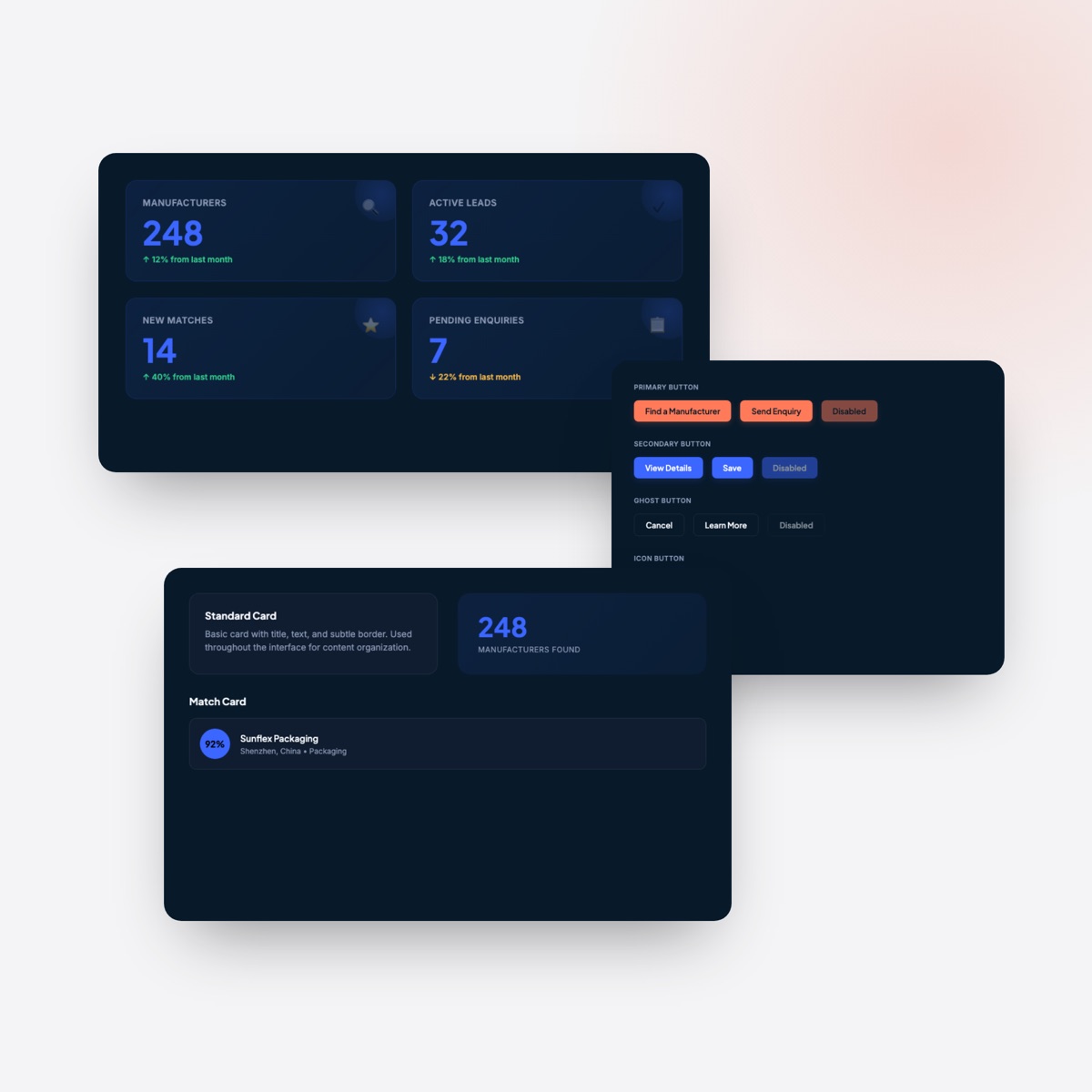 Find My Manufacturer: The design system